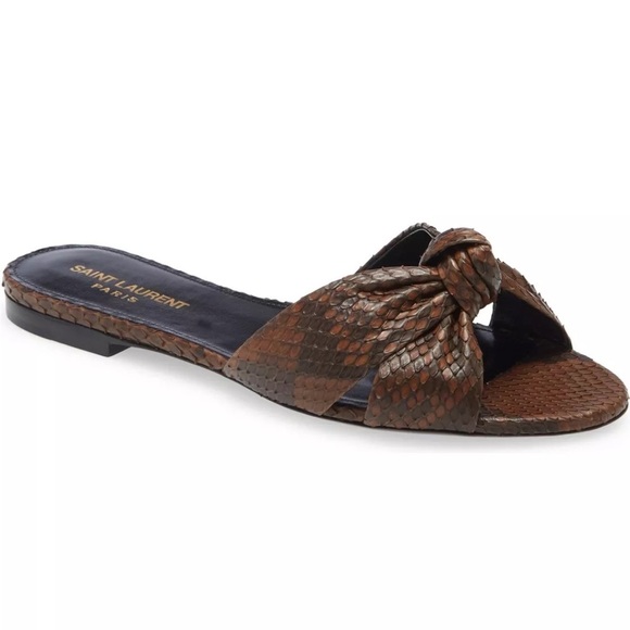 Saint Laurent Shoes - SAINT LAURENT size 40.5
Bianca Knot Genuine Python Slide Sandal
$895